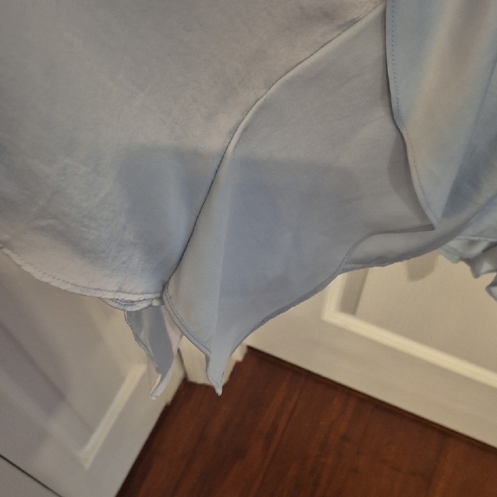 BCBGMaxAzria Light Crystal Blue Ruffle Mini Dress - Picture 7 of 12